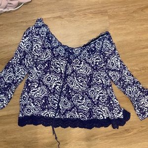 Abercrombie and Fitch off the shoulder shirt